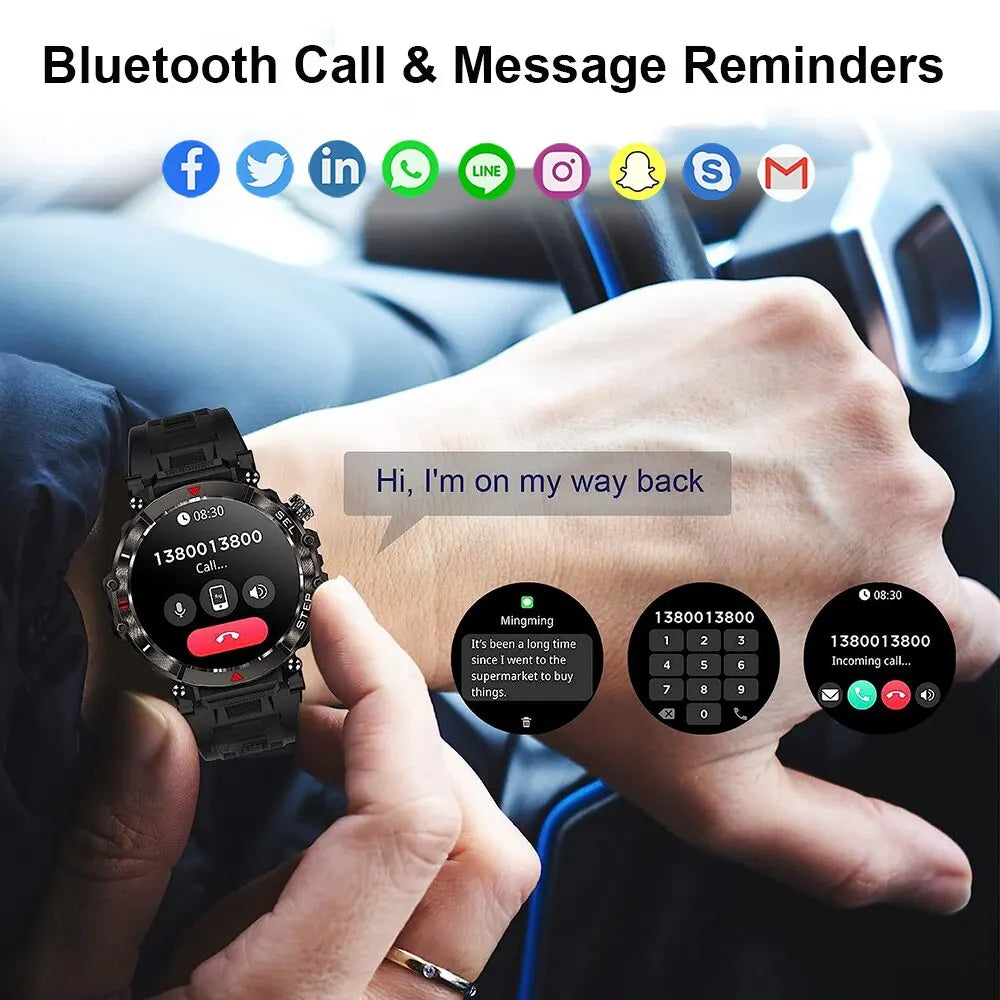 MELANDA Waterproof Bluetooth Call Smart Watch For Men